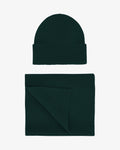 Merino Wool Beanie & Scarf - Emerald Green