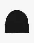 Merino Wool Beanie - Deep Black