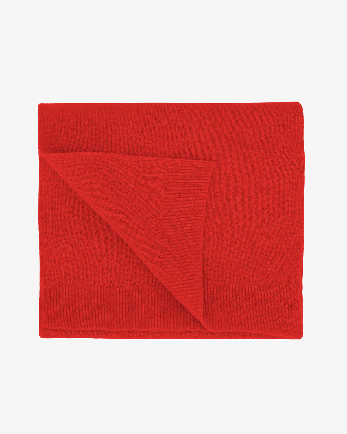 Merino Wool Scarf - Red Tangerine