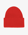 Merino Wool Hat - Red Tangerine