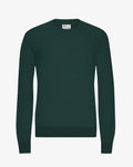 Light Merino Wool Crew - Emerald Green
