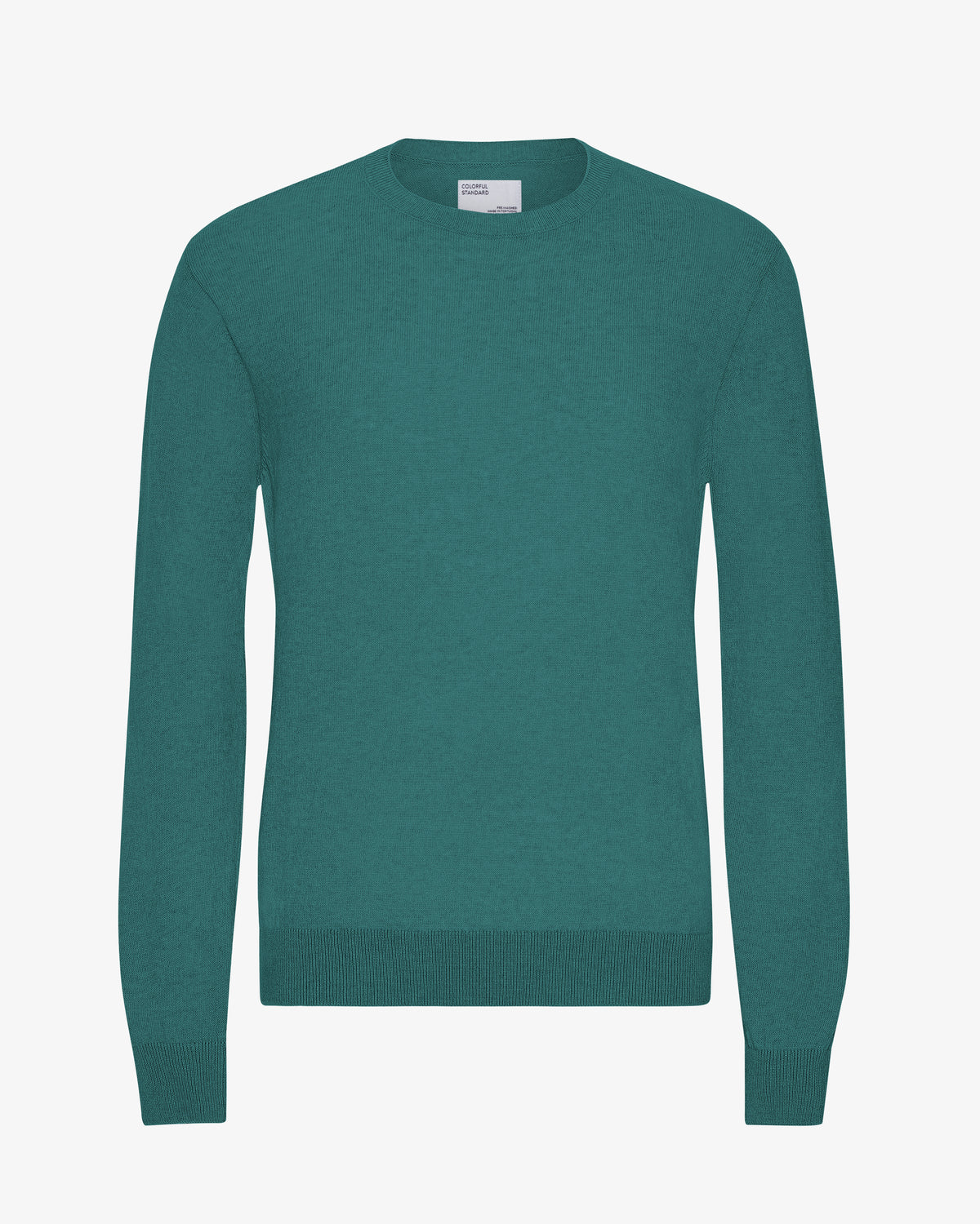 Light Merino Wool Crew - Ocean Green