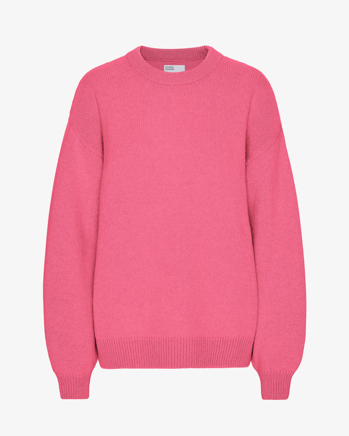 Oversized Merino Wool Crew - Bubblegum Pink