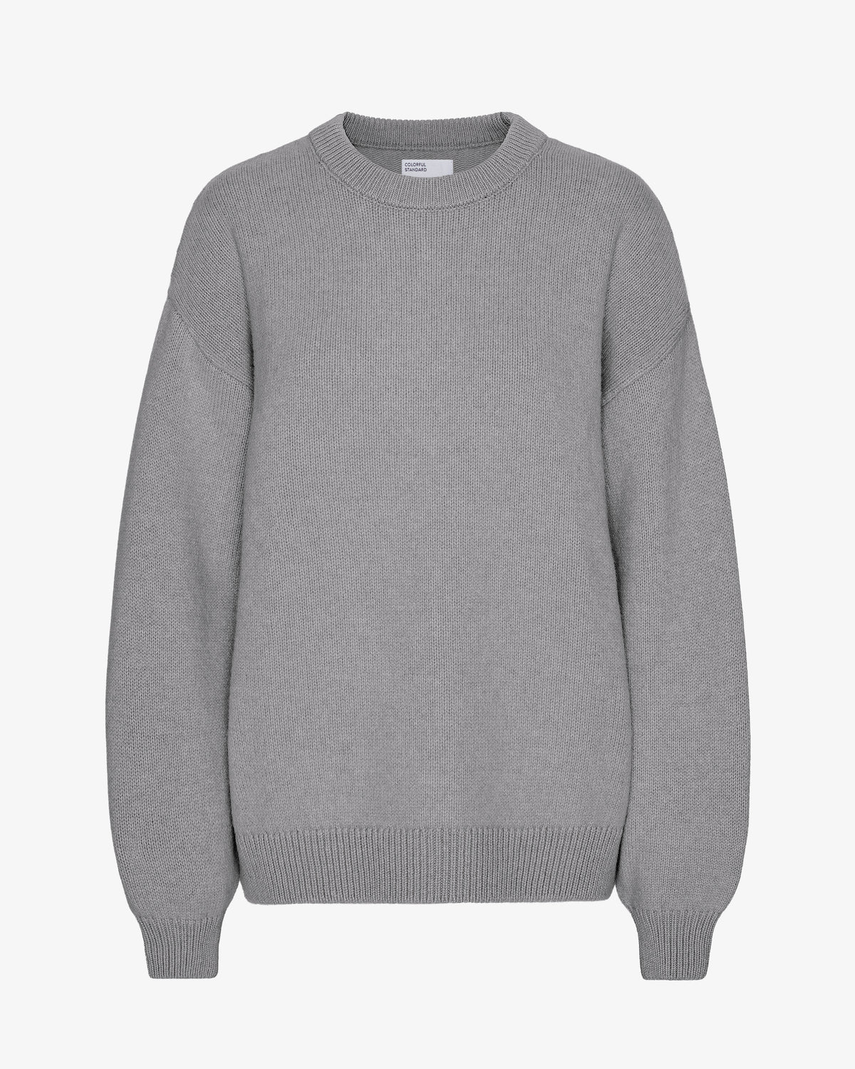 Oversized Merino Wool Crew - Heather Grey