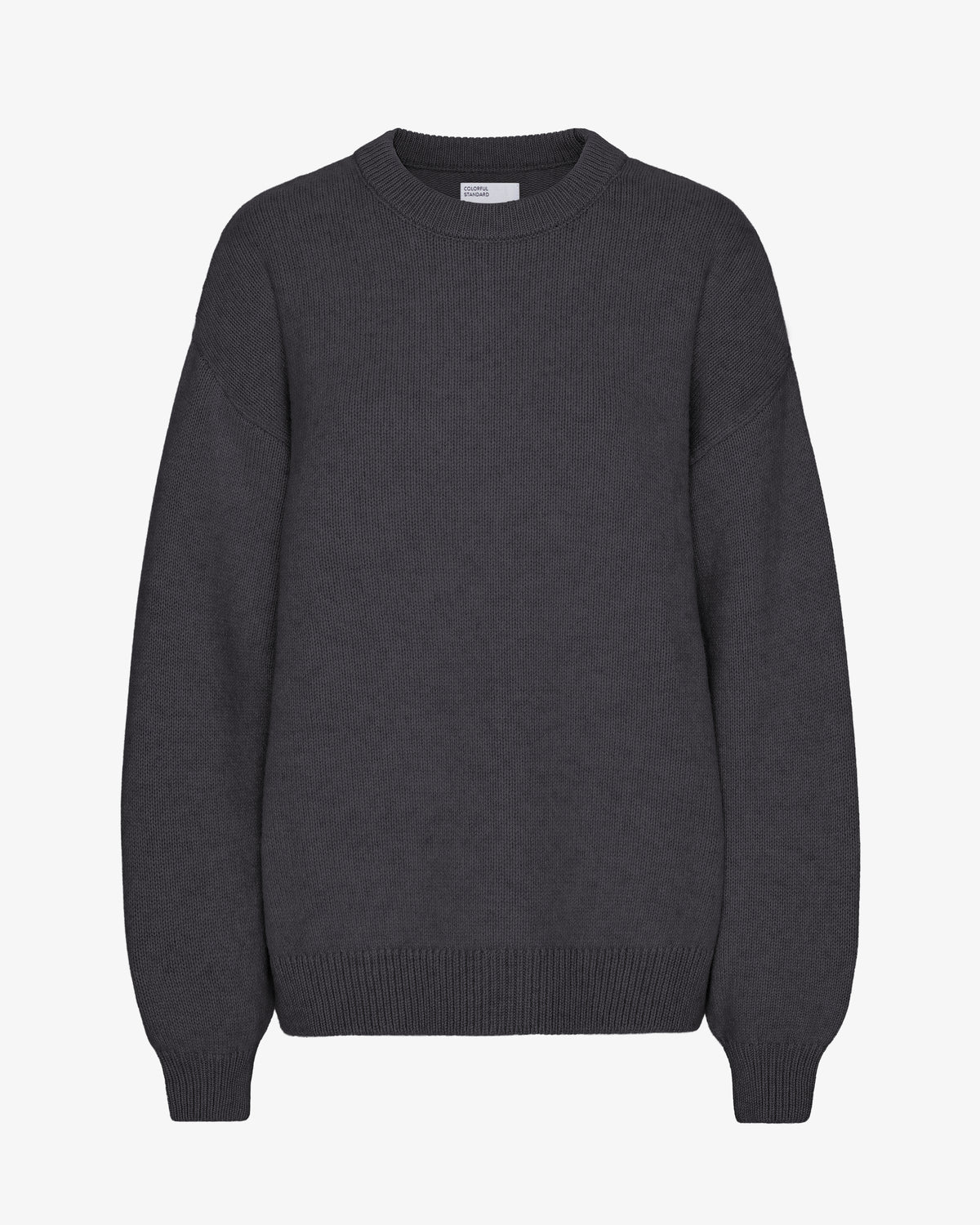 Oversized Merino Wool Crew - Lava Grey