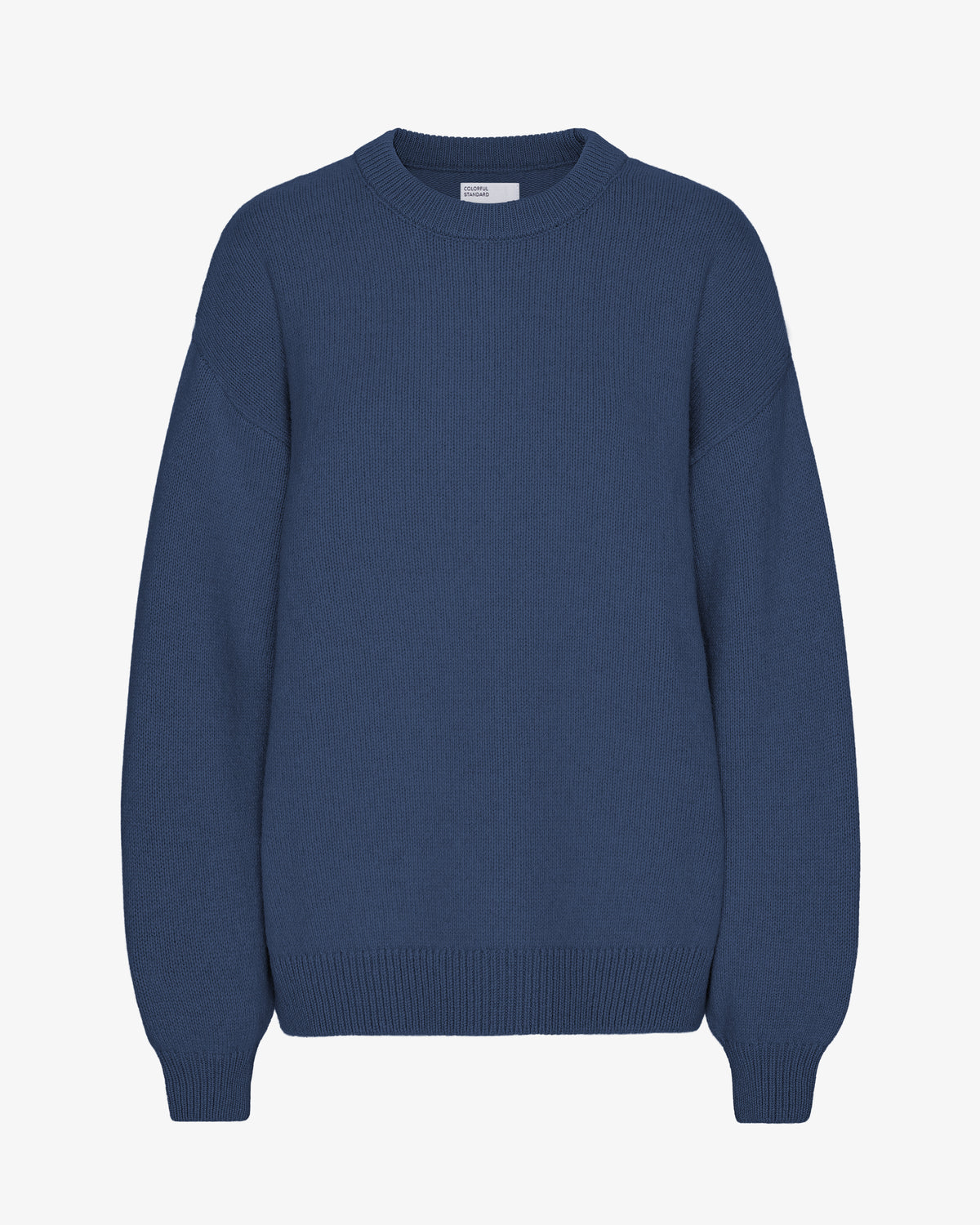Oversized Merino Wool Crew - Petrol Blue