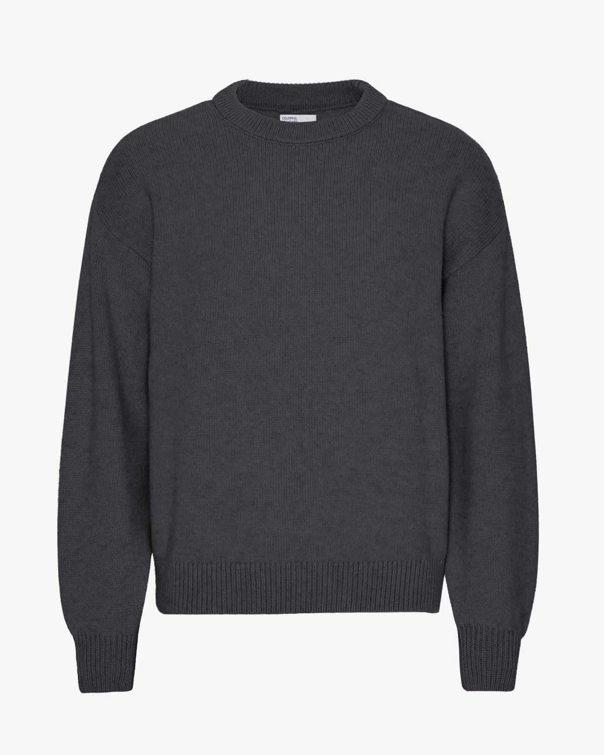 Oversized Merino Wool Crew - Lava Grey