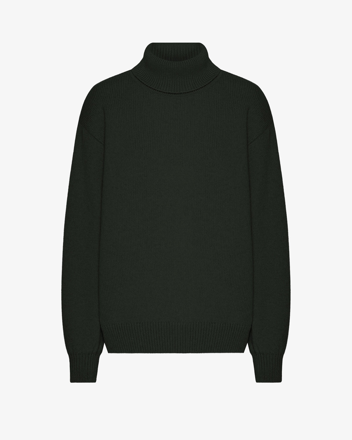 Merino Wool Turtleneck - Hunter Green