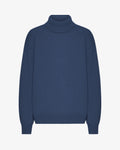 Merino Wool Turtleneck - Petrol Blue