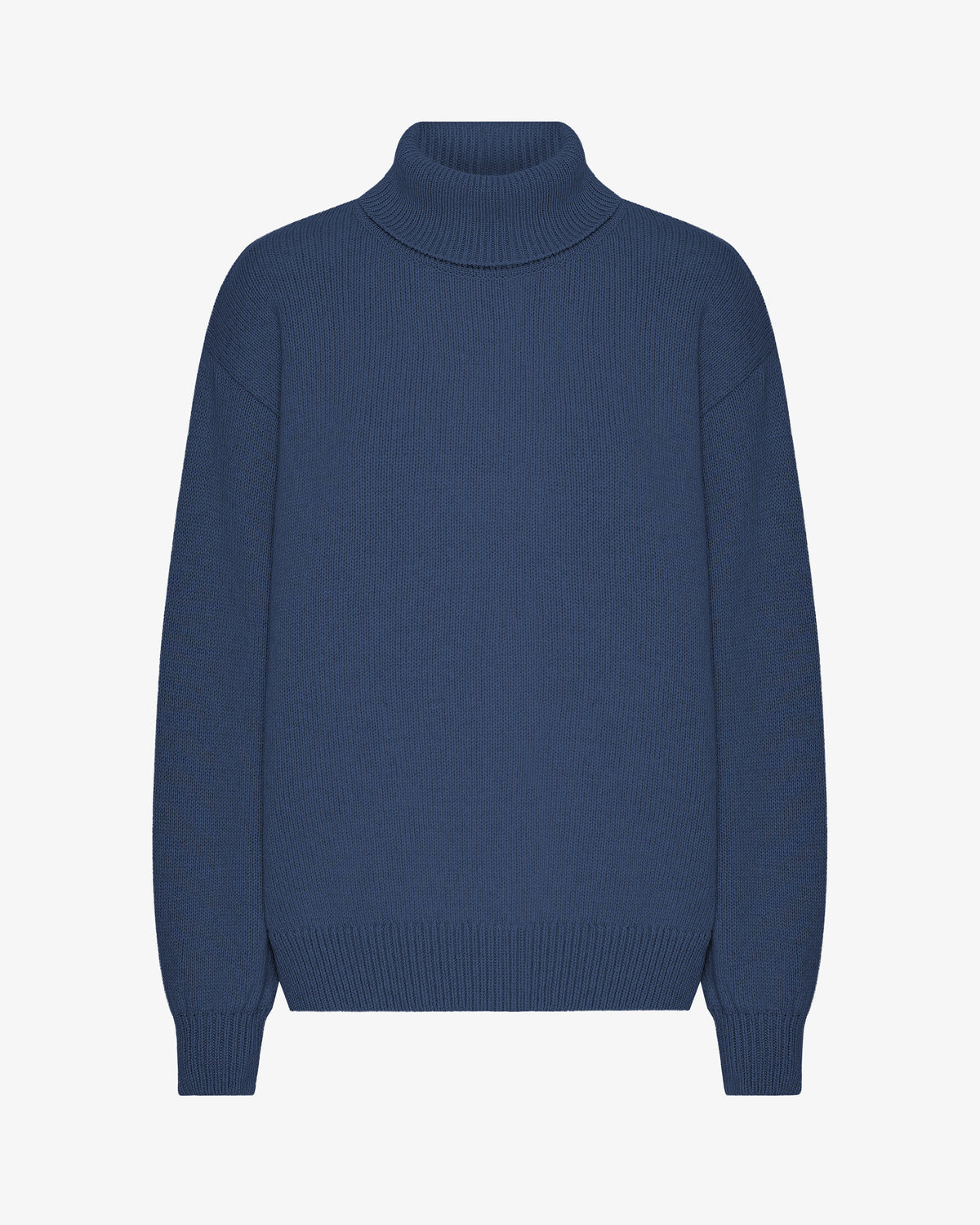 Merino Wool Turtleneck - Petrol Blue