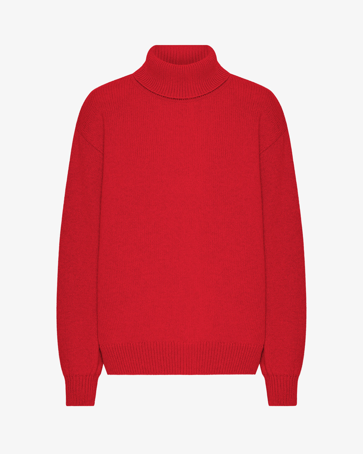 Merino Wool Turtleneck - Scarlet Red