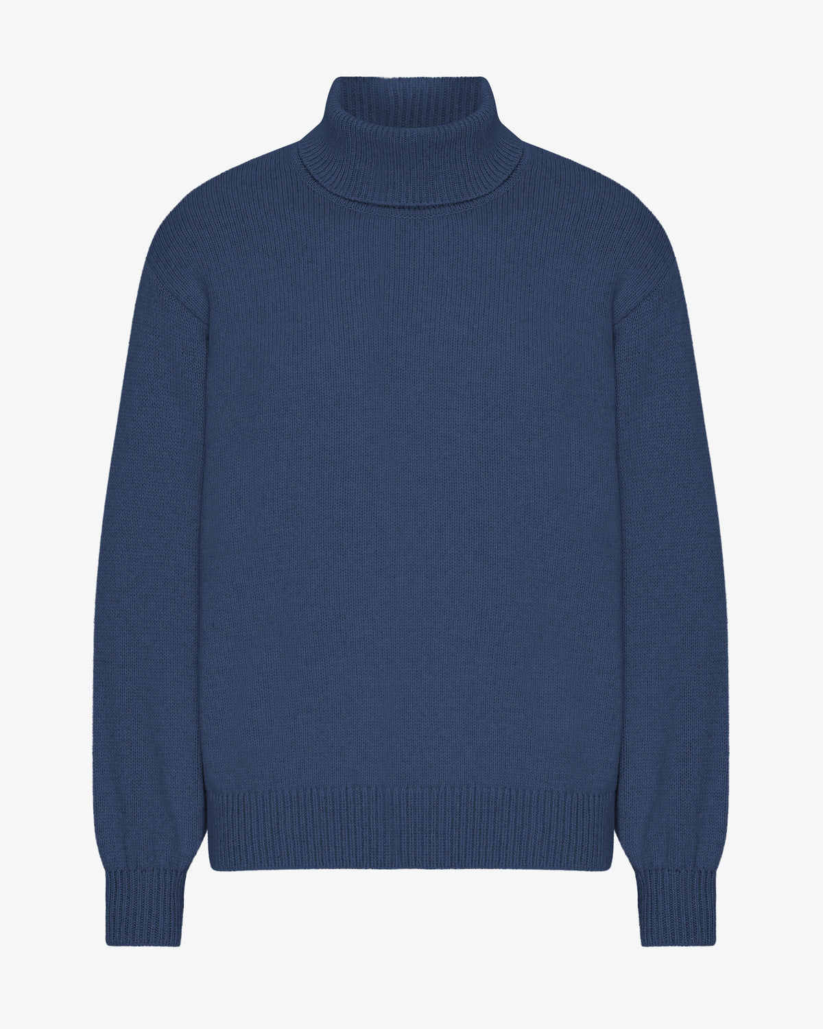 Merino Wool Turtleneck - Petrol Blue