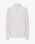 Merino Quarter Zip - Snow Melange
