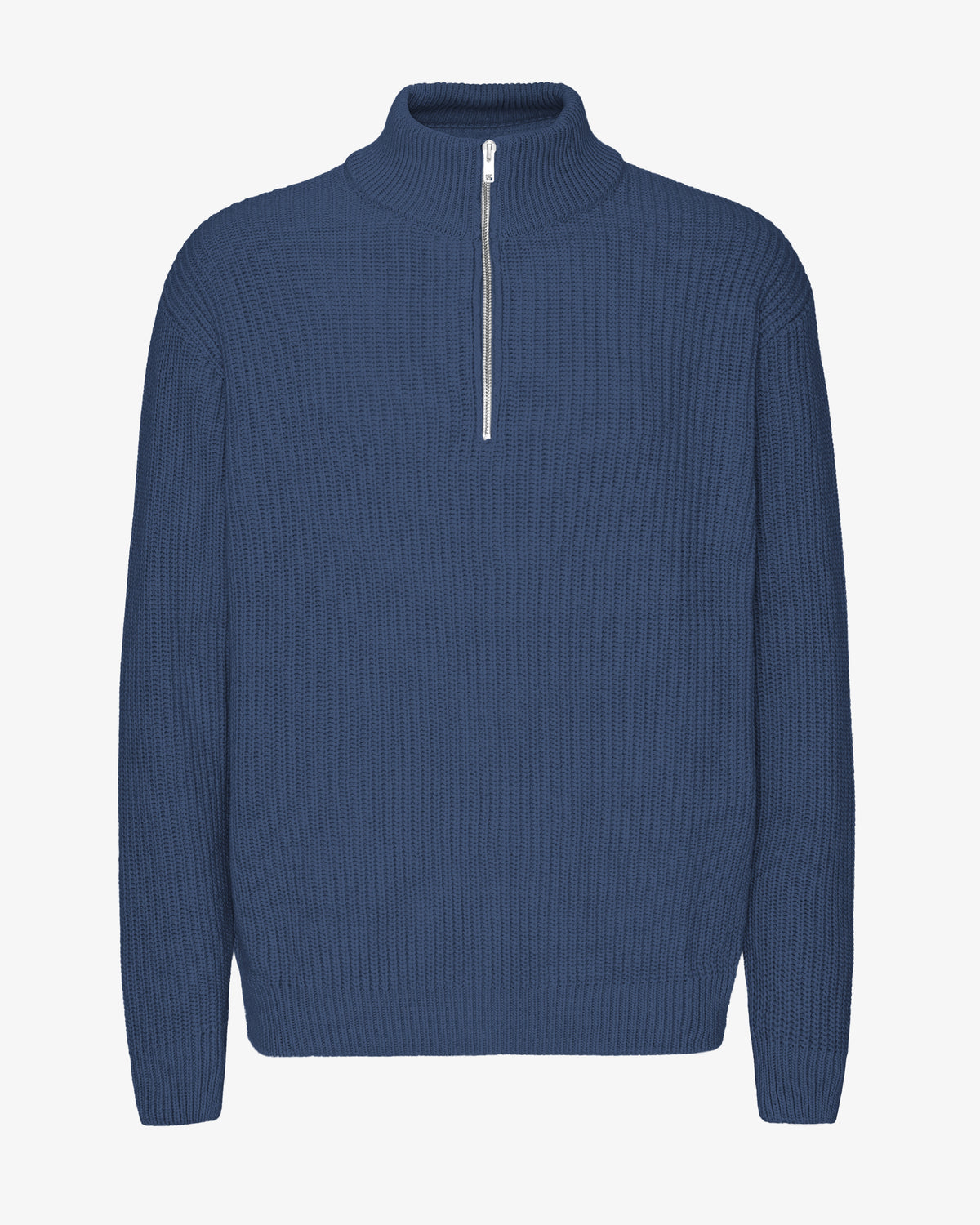 Merino Quarter Zip - Petrol Blue