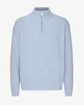 Merino Quarter Zip - Polar Blue