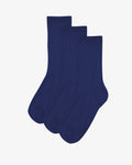 Women Classic Organic Sock - Marine Blue (3-Pack)