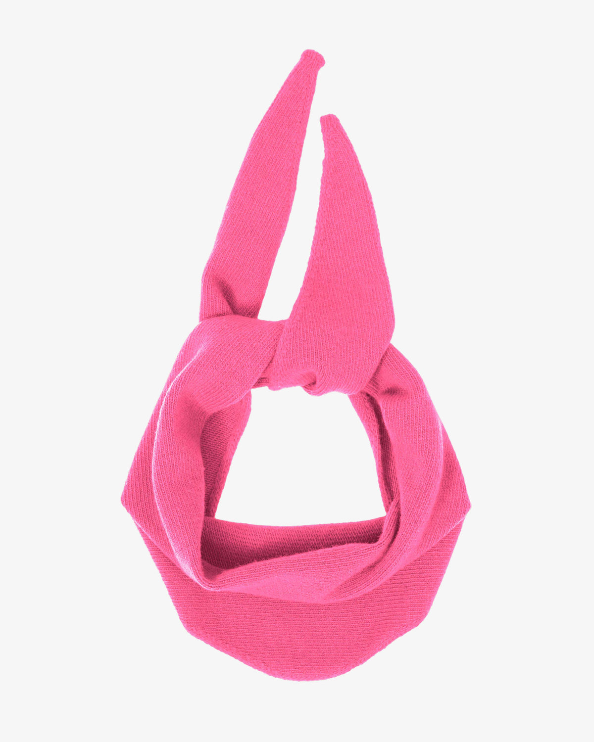 Merino Wool Triangle Scarf - Bubblegum Pink