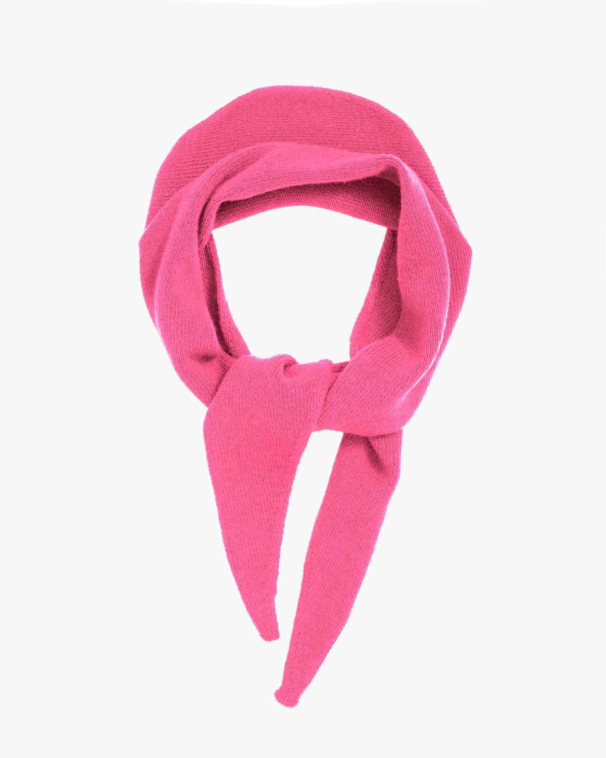 Merino Wool Triangle Scarf - Bubblegum Pink