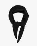 Merino Wool Triangle Scarf - Deep Black