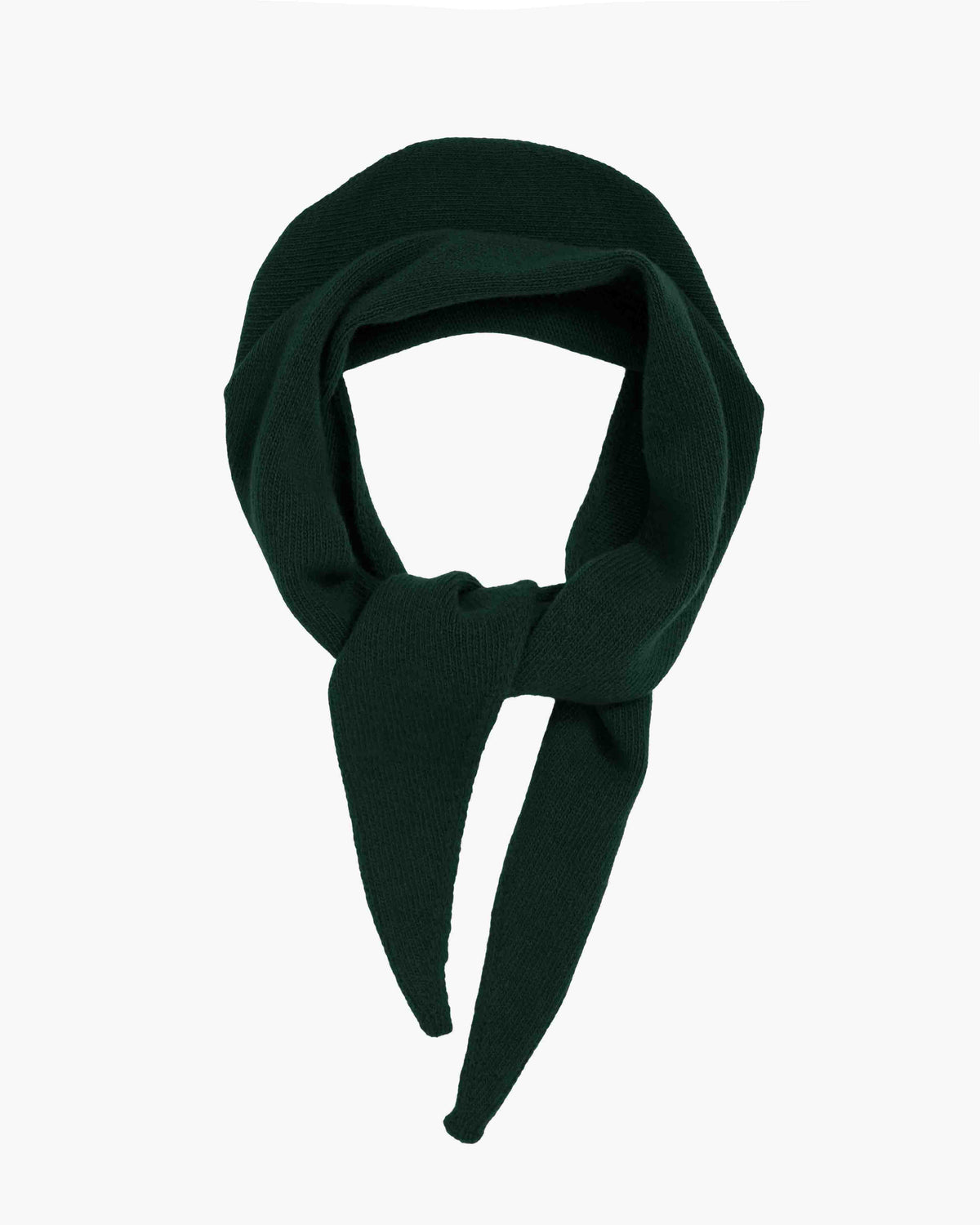 Merino Wool Triangle Scarf - Emerald Green