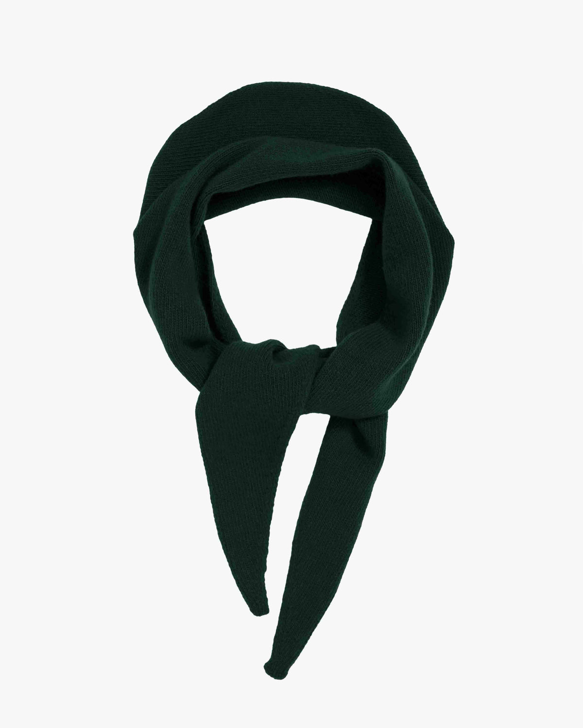 Merino Wool Triangle Scarf - Emerald Green