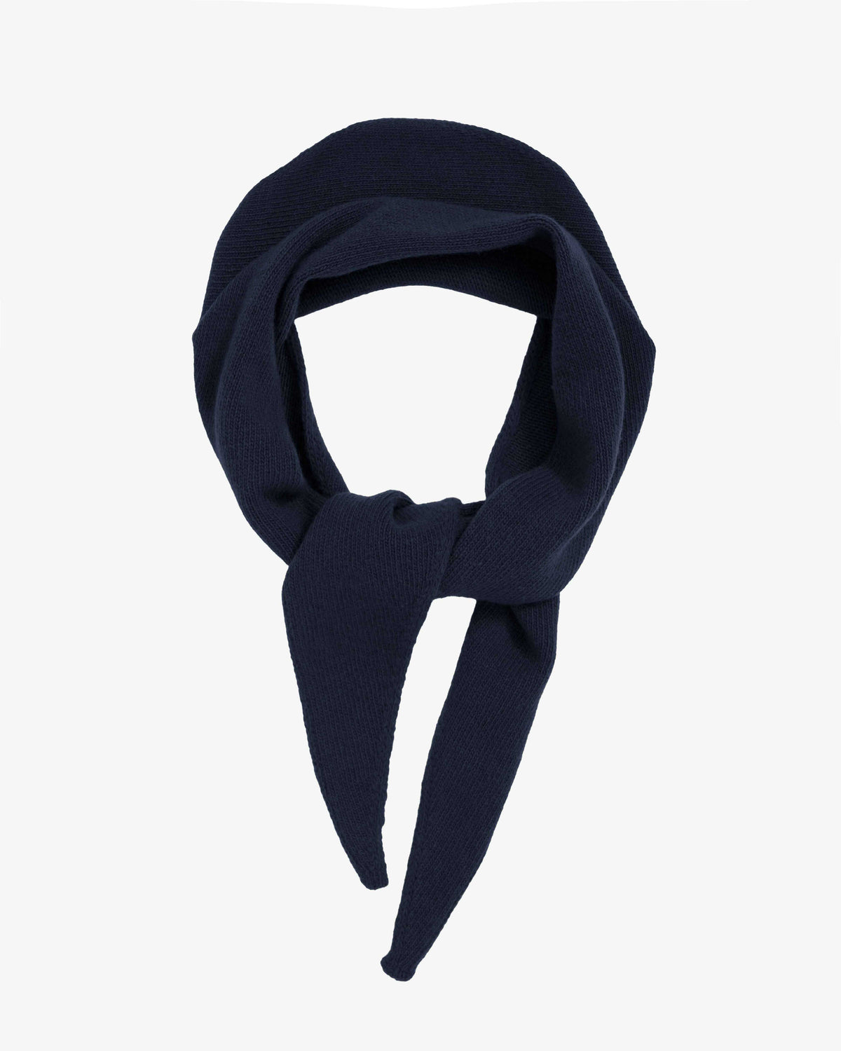 Merino Wool Triangle Scarf - Marine Blue