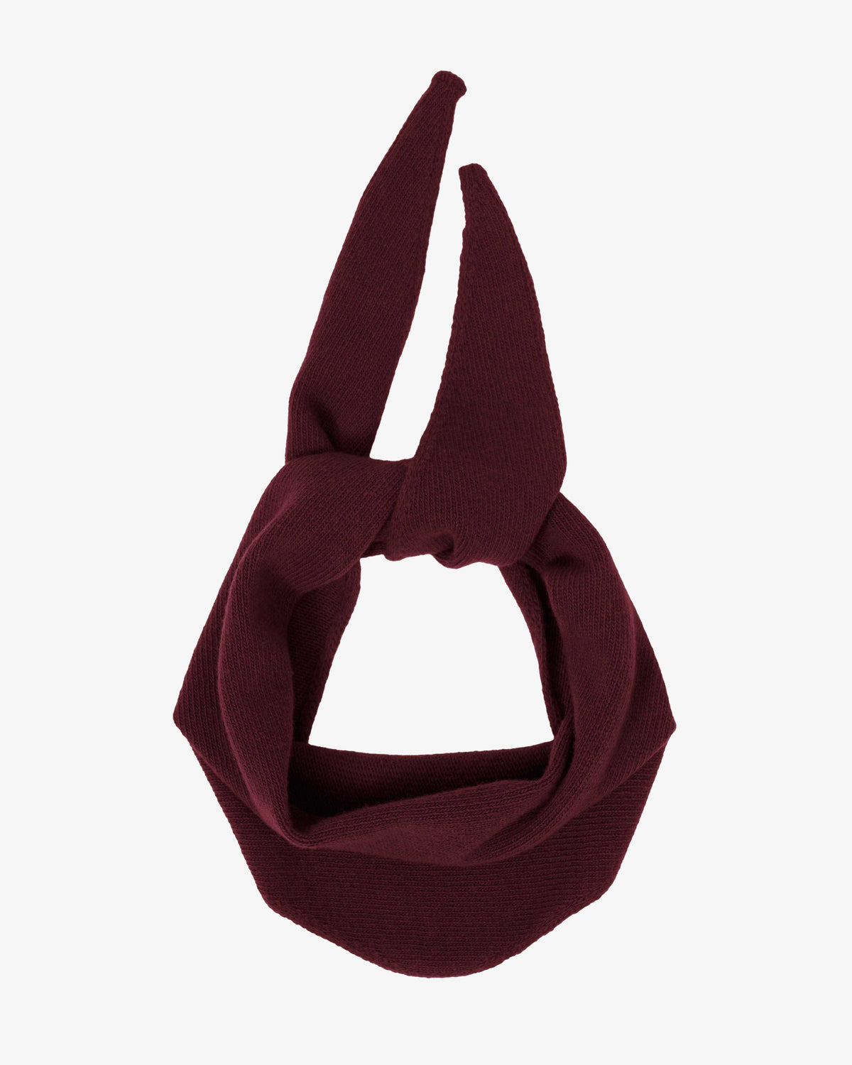 Merino Wool Triangle Scarf - Oxblood Red
