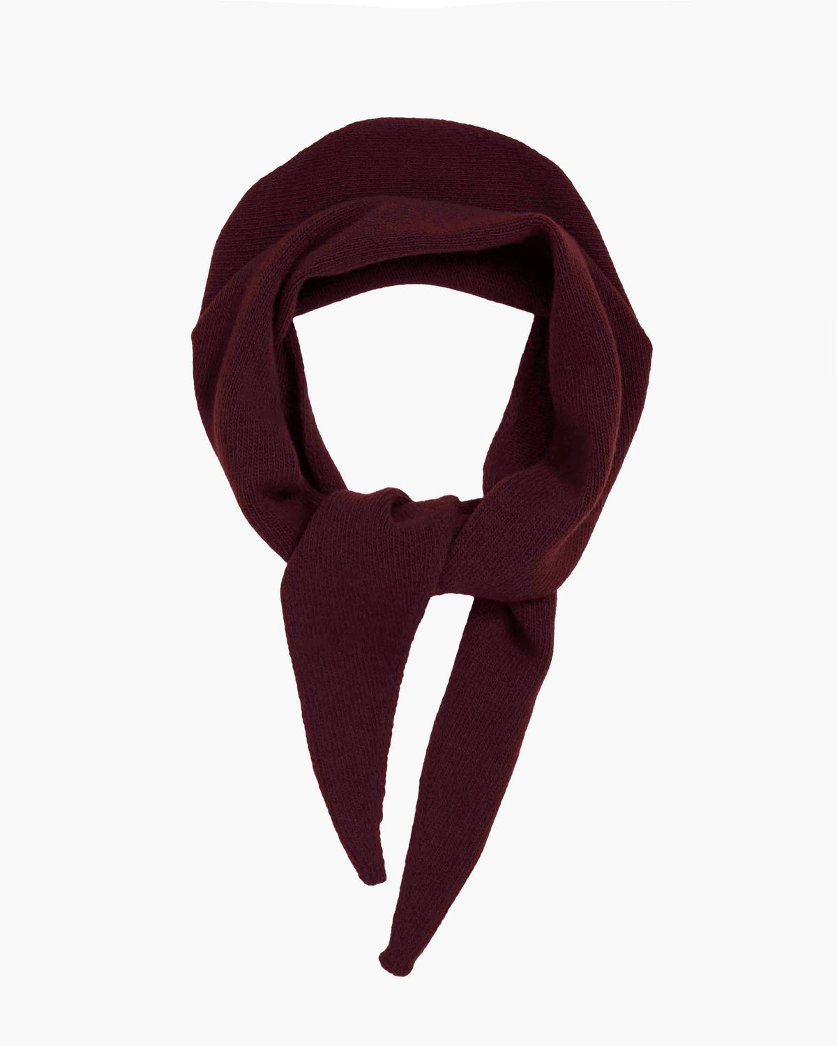 Merino Wool Triangle Scarf - Oxblood Red