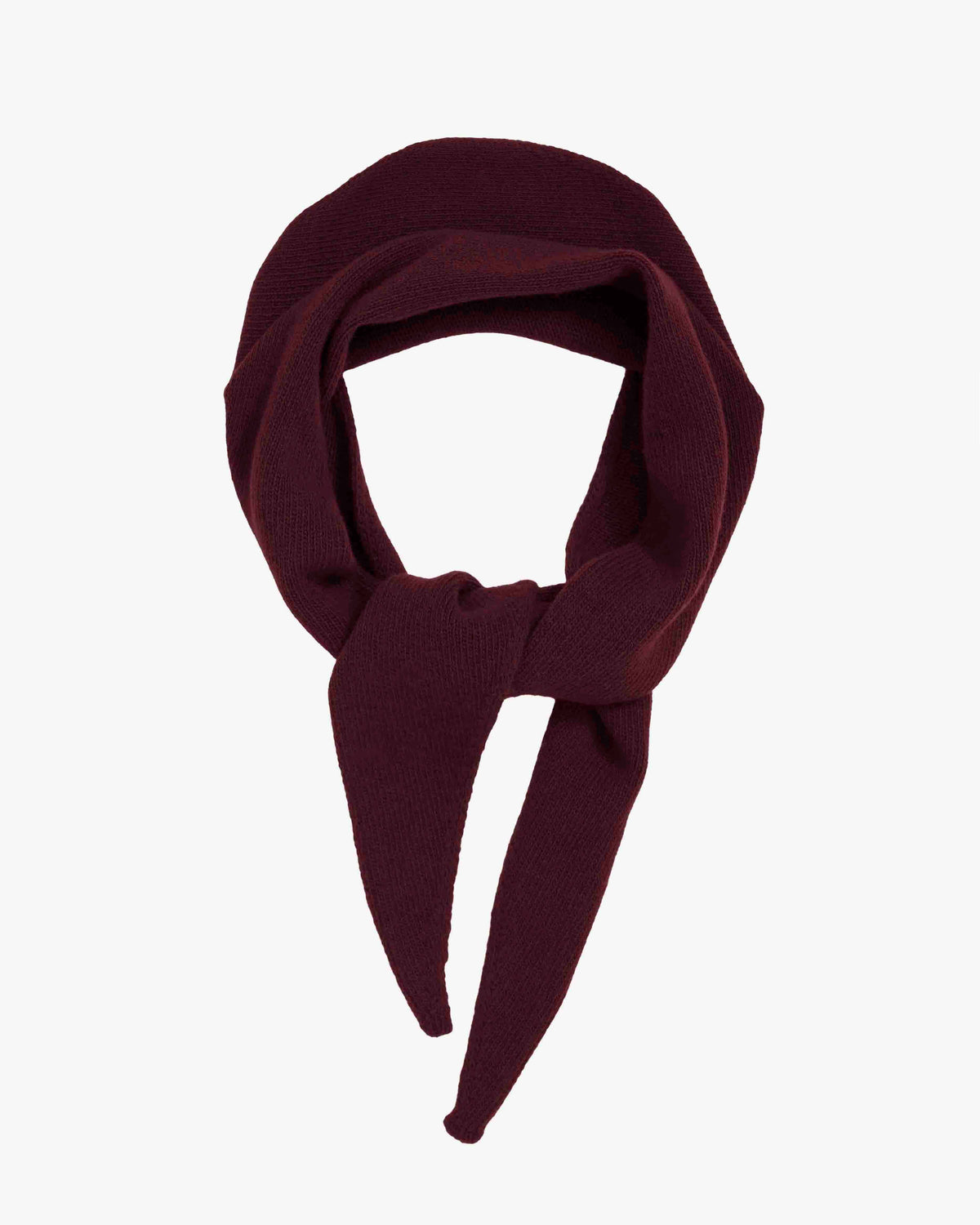 Merino Wool Triangle Scarf - Oxblood Red