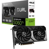 ASUS DUAL GeForce RTX 5060 Ti OC 16G, Carte graphique Noir, 3x DisplayPort, 1x HDMI