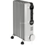 DeLonghi Radia S TRRS0920 Intérieure Blanc 2000 W Chauffage électrique à bain d’huile, Radiateur Gris, Chauffage électrique à bain d’huile, Huile, 1,4 m, Intérieure, Sol, Blanc