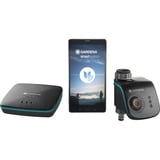 GARDENA Smart Water Control Set capteur environnemental de maison intelligente, Contrôle d'irrigation Gris/Turquoise, 3 - 200 lux, Batterie, Alcaline, AA, 1,5 V, 0 - 100%