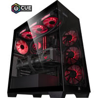 ALTERNATE Custom PC Series • iCUE Red Elements Gaming-PC, PC gaming Noir/transparent