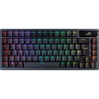 ASUS ROG Azoth clavier Gaming USB + RF Wireless + Bluetooth QWERTY Noir Gunmetal, Layout DE (QWERTZ), ROG NX Red, 75%, Avec fil &sans fil, USB + RF Wireless + Bluetooth, Clavier mécanique, QWERTY, LED RGB, Noir